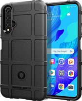 Huawei Nova 5T Pro Hoesje - Mobigear - Rugged Shield Serie - TPU Backcover - Zwart - Hoesje Geschikt Voor Huawei Nova 5T Pro