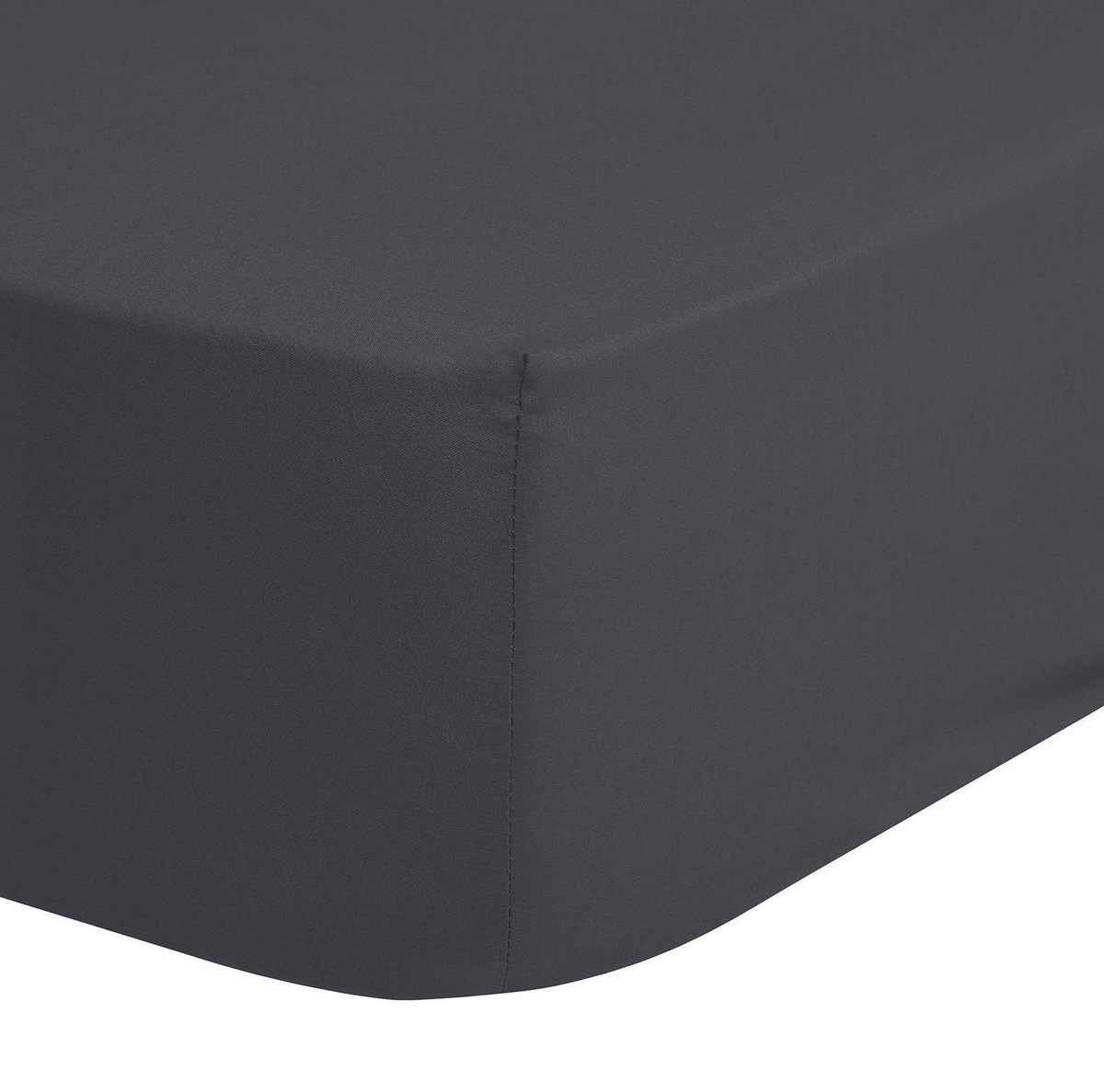 Good Morning hoeslaken effen kleur - Lits jumeaux 180x220 cm - Antraciet - 100% Katoen jersey