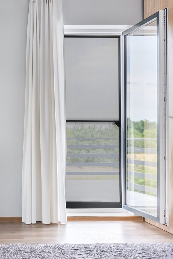 Hordeur - Magnetisch - met Scharnieren - Max 100x215 cm - op Maat te Maken - Zwart