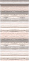 Origin behang gelaagd marmer steen perzik roze en beige - 337236 - 53 cm x 10.05 m