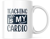 Mok Teaching Is My Cardio | Juf Bedankt Cadeau | Meester Bedankt Cadeau | Leerkracht Bedankt Cadeau | Einde schooljaar Bedankt Cadeau