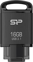 Silicon Power C10-C Mobile USB-C USB stick 16GB - Zwart