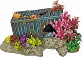Nobby aqua deco container met koraal - 30 x 19,5 x 15 cm