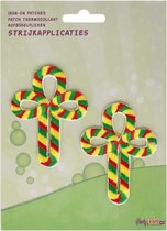 Strijk Applicaties brandenburgers Limburg rood geel groen 8 x 6 cm - Carnaval - Vastelaovend - Carnavalskleding - Carnaval accessoires - Rood Geel Groen