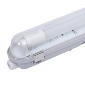 HOFTRONIC - LED TL armatuur 150cm - IP65 waterdicht - Incl. 24 Watt 2640lm (110lm/W) LED TL buizen - 4000K Neutraal wit licht 840 - Flikkervrij - 30.000 branduren - 3 jaar garantie - RVS Clips