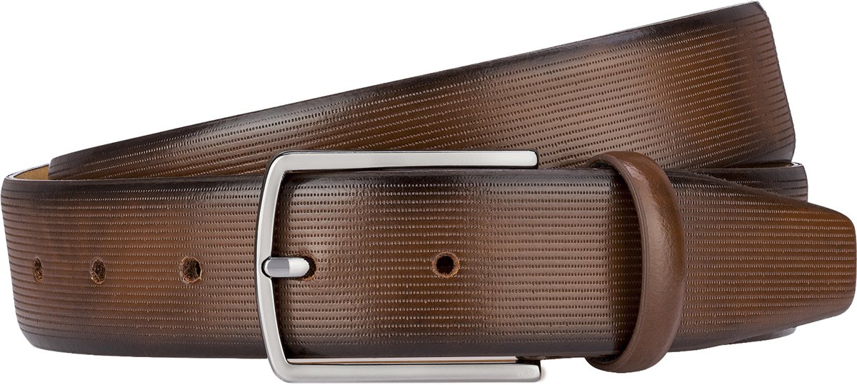 LINDENMANN leren heren riem - bruin