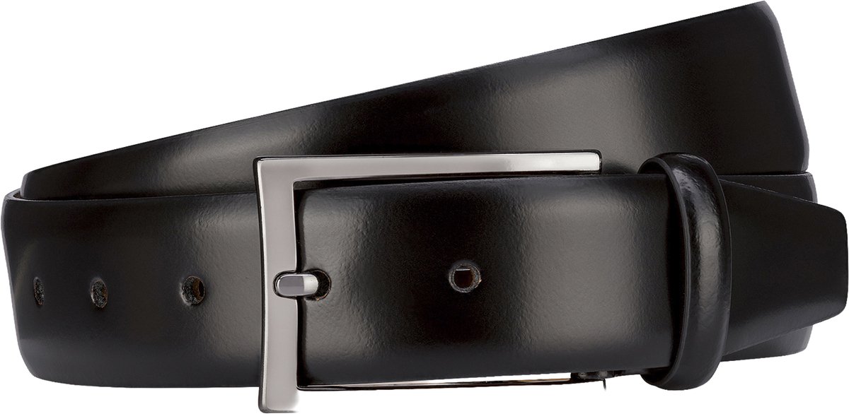 LINDENMANN leren heren riem - zwart