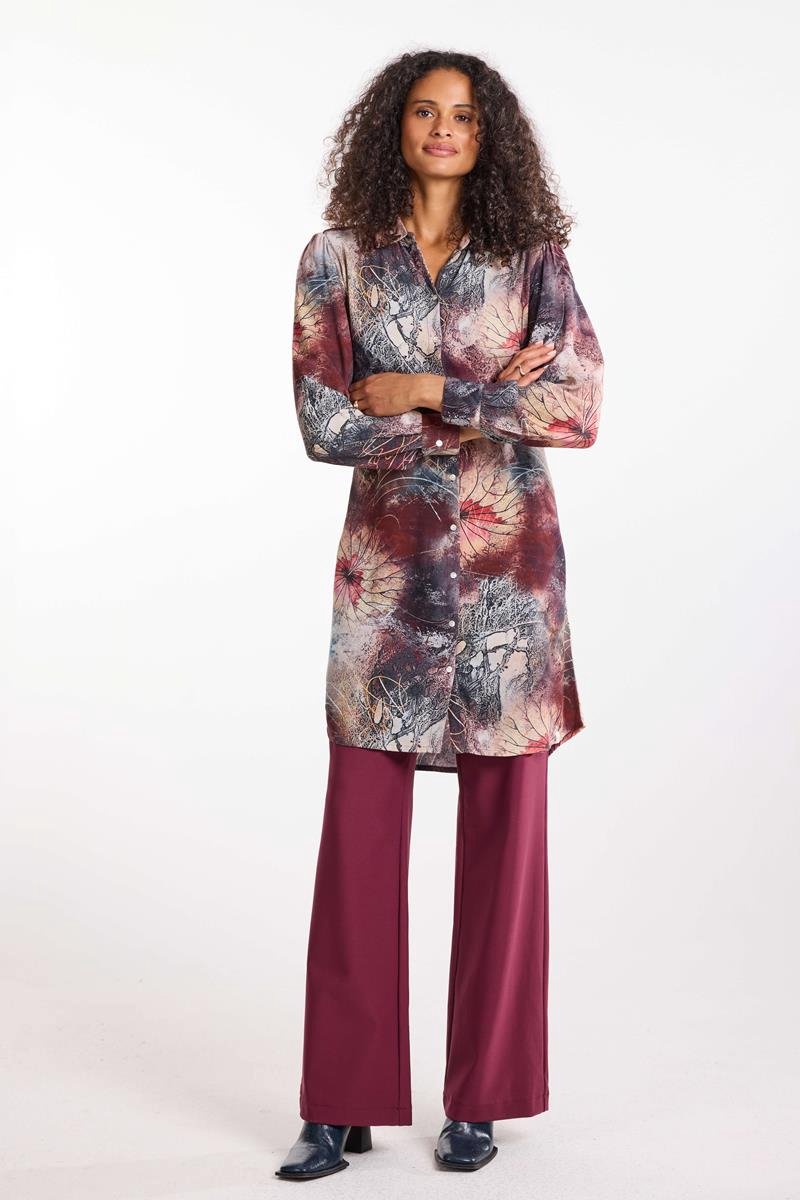 DIDI Dames Tunic Violet Burgundy Cloudroot print maat 34
