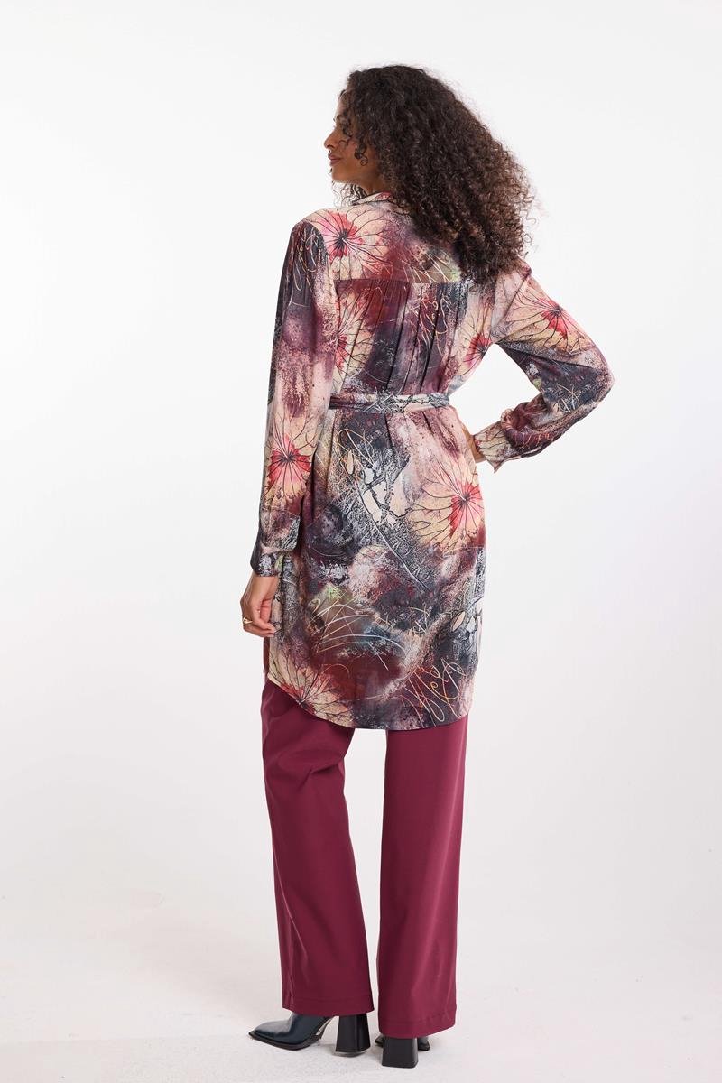 DIDI Dames Tunic Violet Burgundy Cloudroot print maat 44