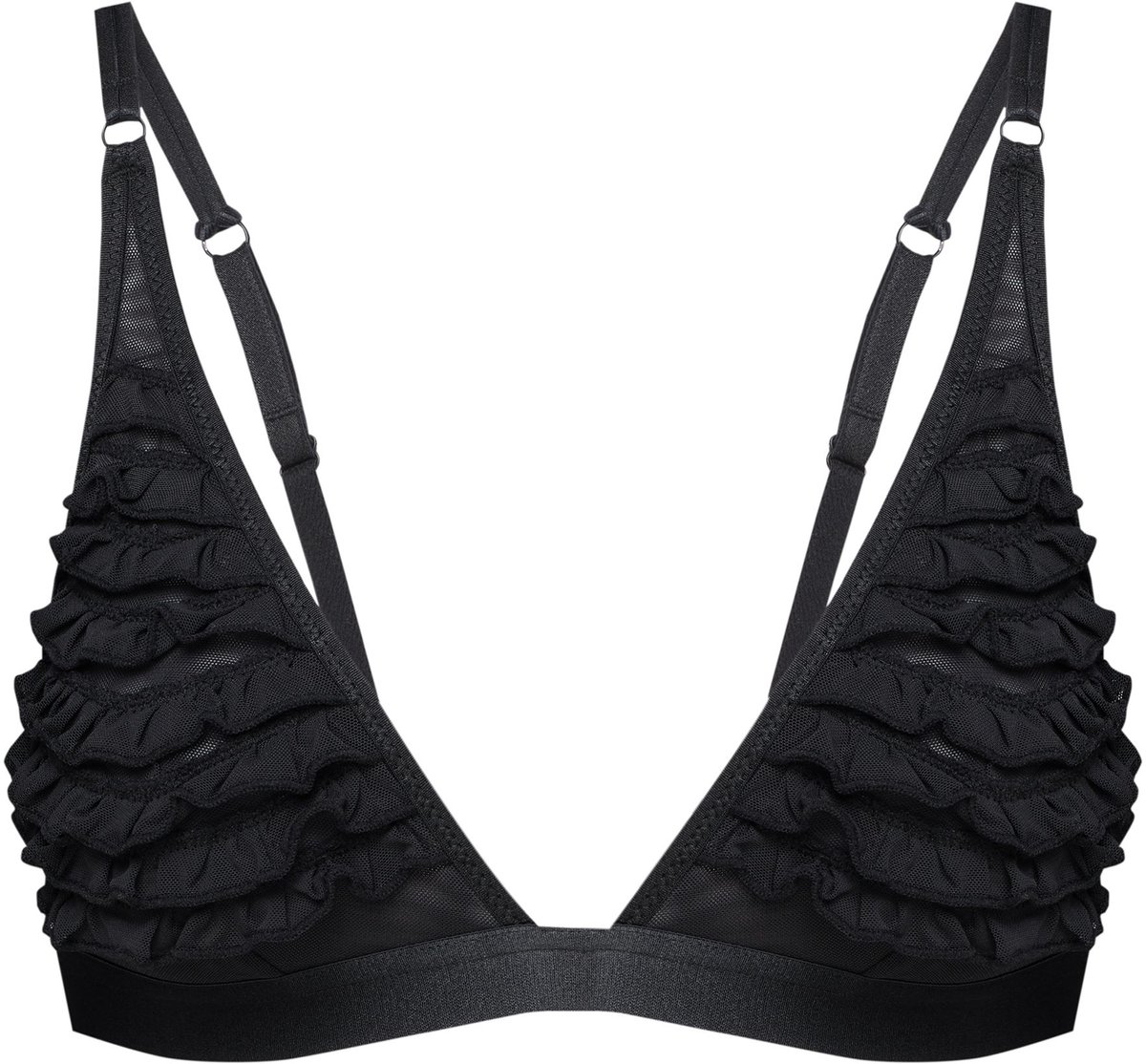Bloovii Afrill - Bralette - Zwart - Driehoekige Cups - Zonder Beugel