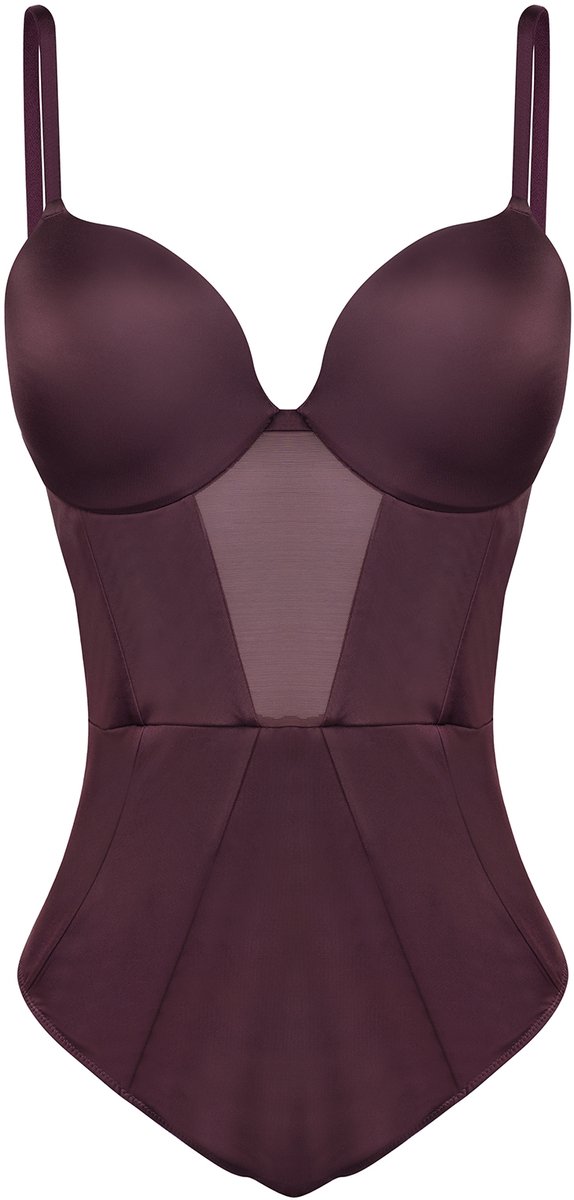 Esotiq Influensa - Body - Donkerbruin - Push-up - String