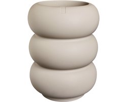 Elho Amber Roll High 43 - Bloempot voor Binnen & Buiten - 100% Gerecycled Plastic - Ø 43 x H 58 cm - Balanced beige