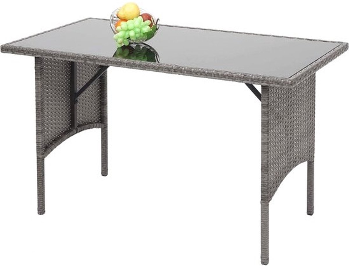 Eettafel voor binnen en buiten 112x60cm - grijs