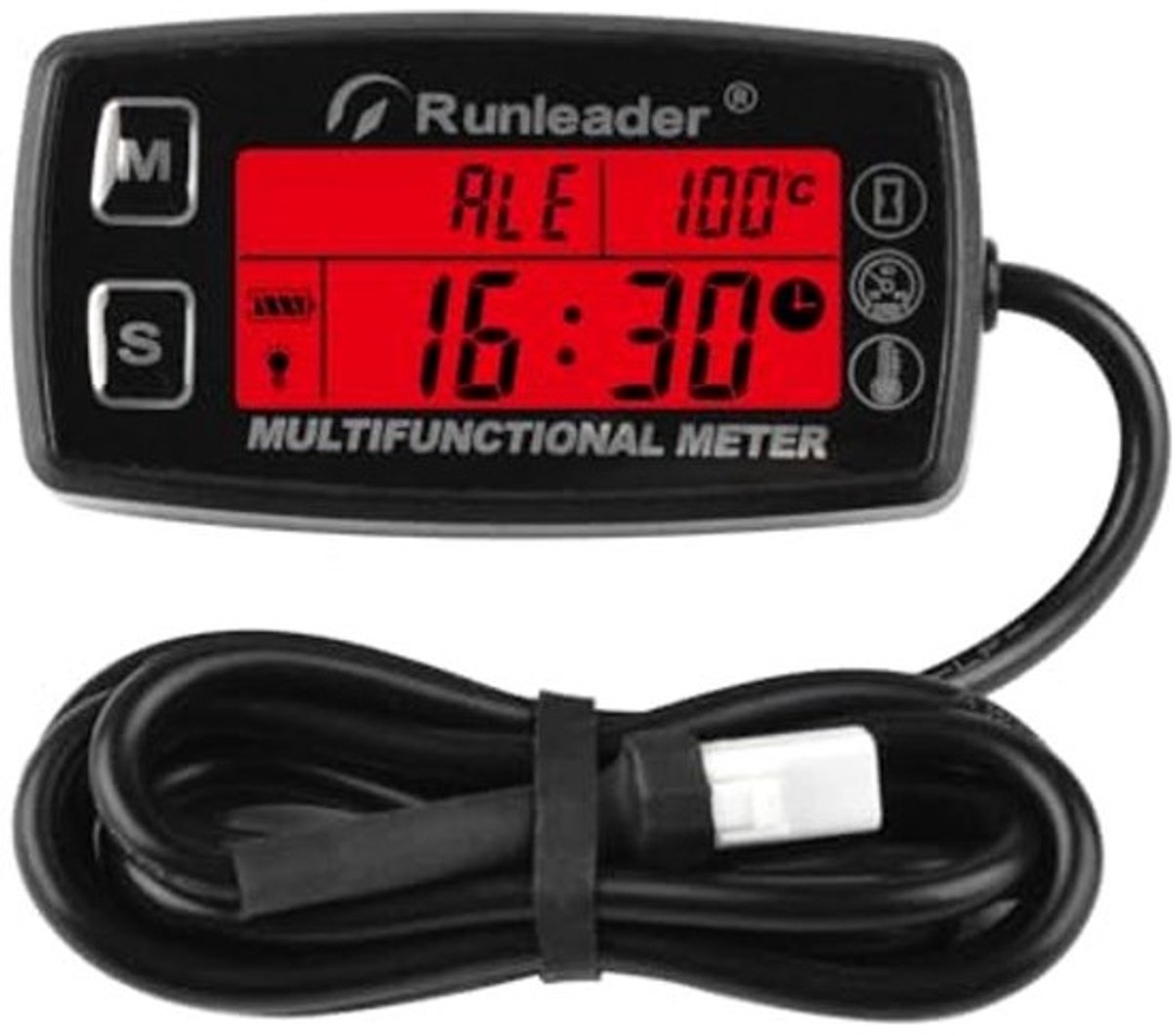 Digitale Motortemperatuurmeter met Achtergrondverlichting voor Grasmaaier, Generator, Motorfiets, Pitbike, ATV en Buitenboordmotor