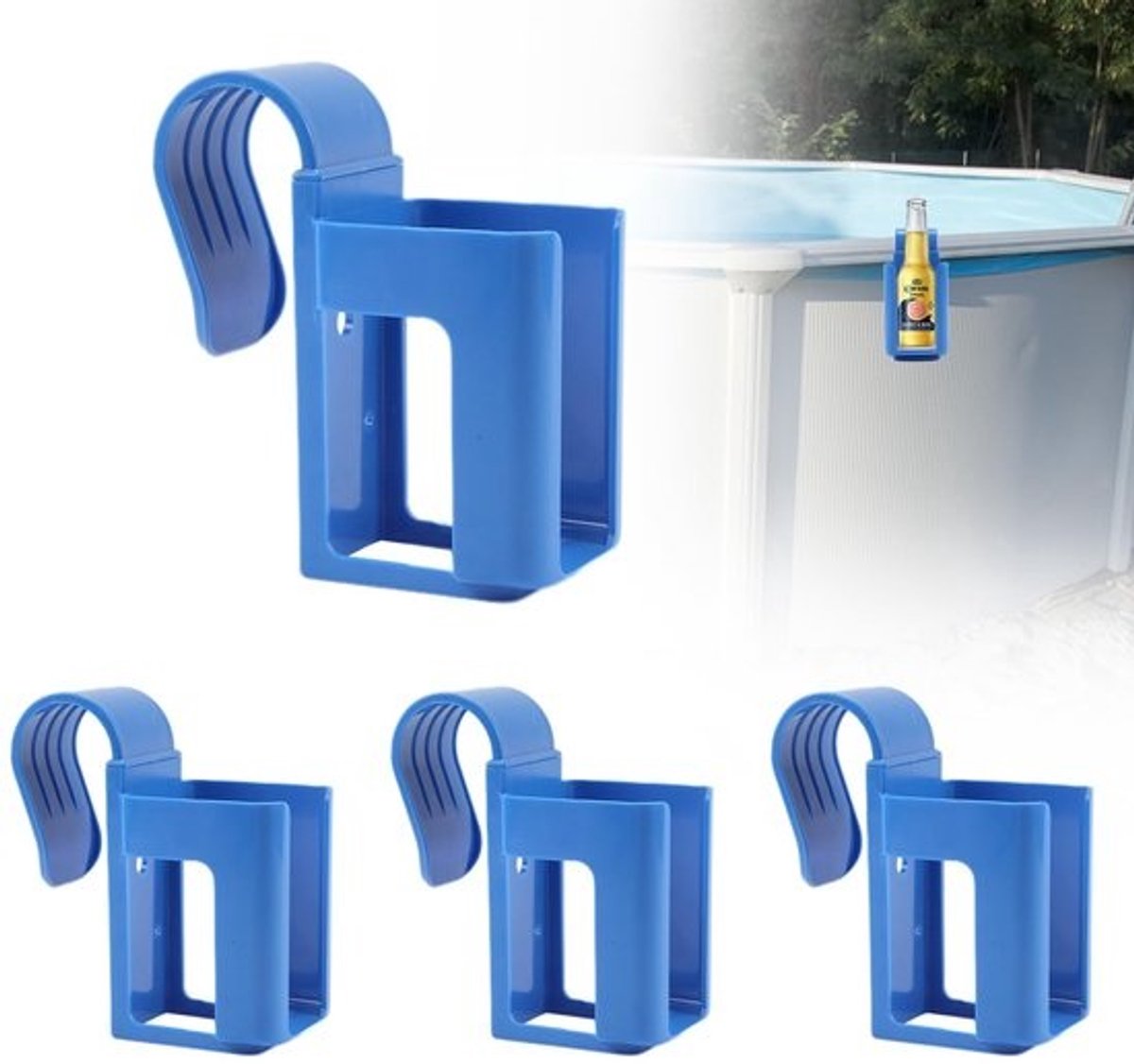Solidchoice - Set van 4 Drankhouders voor het Zwembad