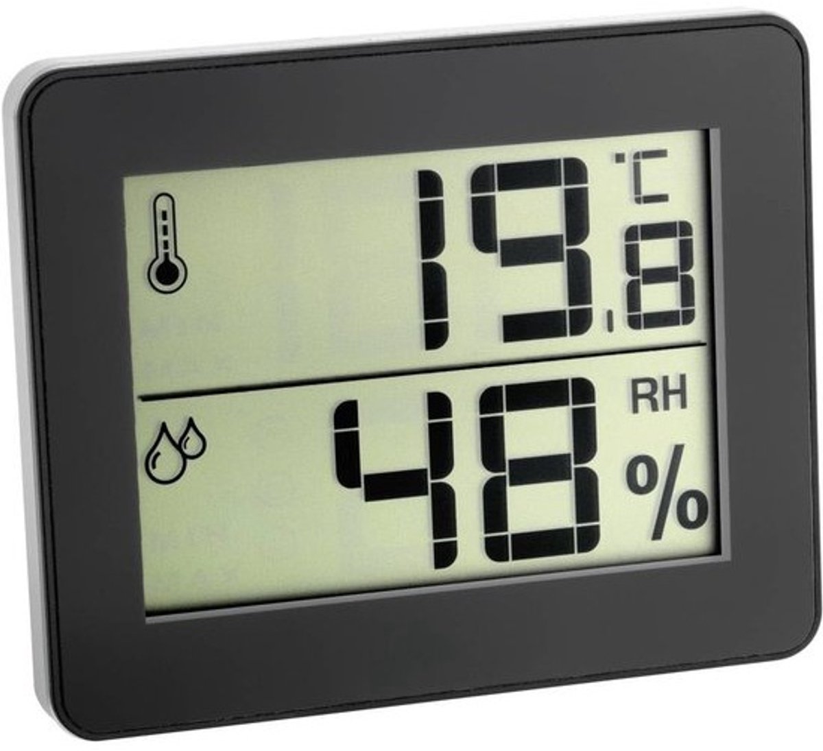 Digitale Thermo-Hygrometer voor Binnen, Temperatuur- en Vochtigheidsmonitor, Ultra-Plat Ontwerp, 100 x 12 x 82 mm
