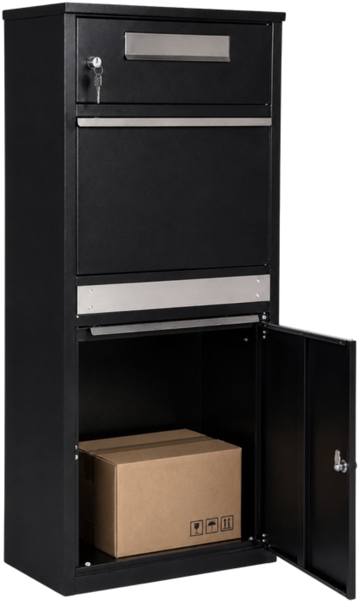 Bunny Box Plus - XXL Formaat - Pakketbrievenbus - Staand - Zwart
