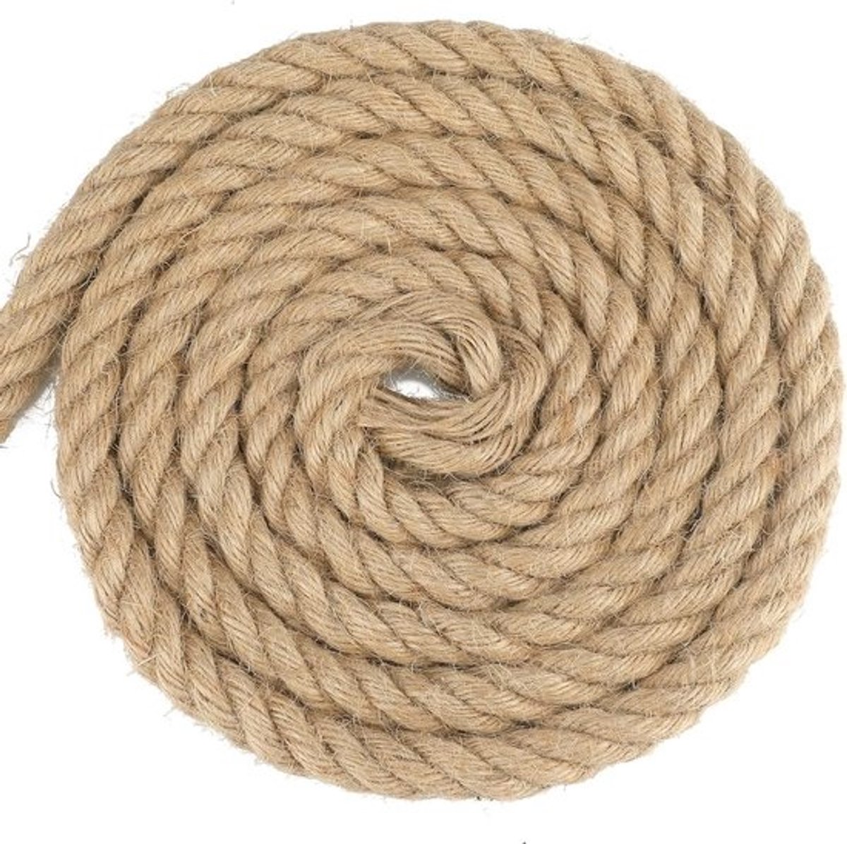 Dik jute touw van 16 mm, 10 m lang, 4 vezels voor kamperen, tuinieren en decoratie