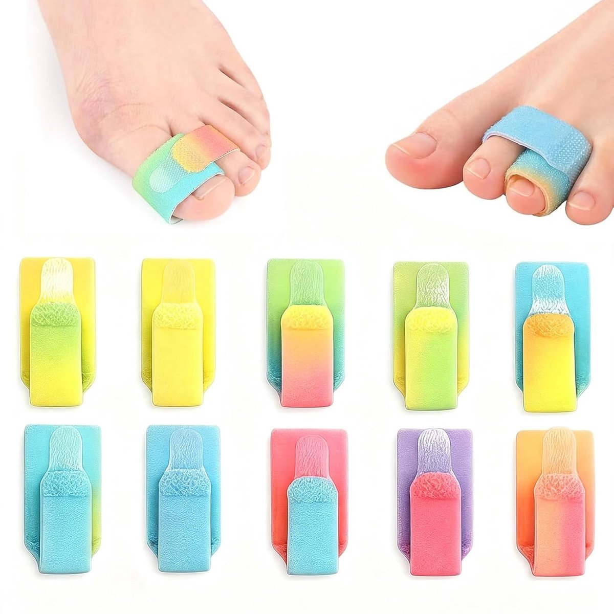 10 stuks teenbandage hamerteenspalken met teenspreider