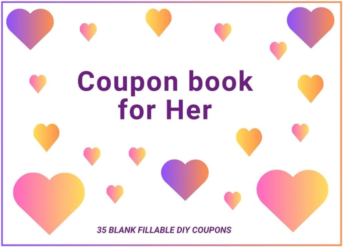 Coupon Book for Her: 35 Blank Fillable DIY Coupons