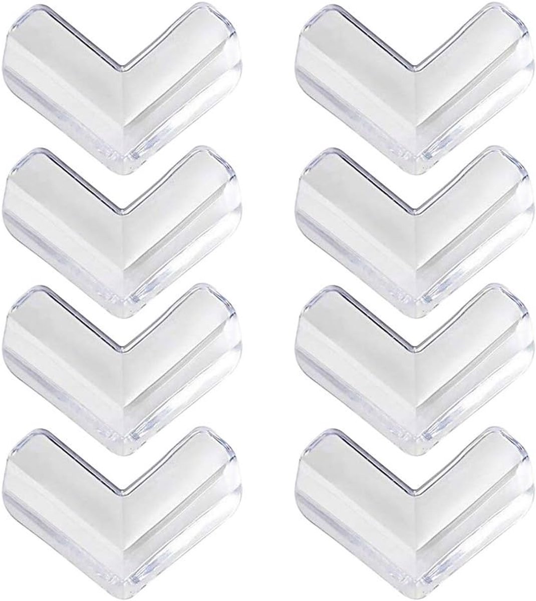 Randbescherming voor baby's, 8 stuks, smaakloos, transparant, perfect voor tafelhoeken en meubelhoeken, beschermt baby's en kinderen