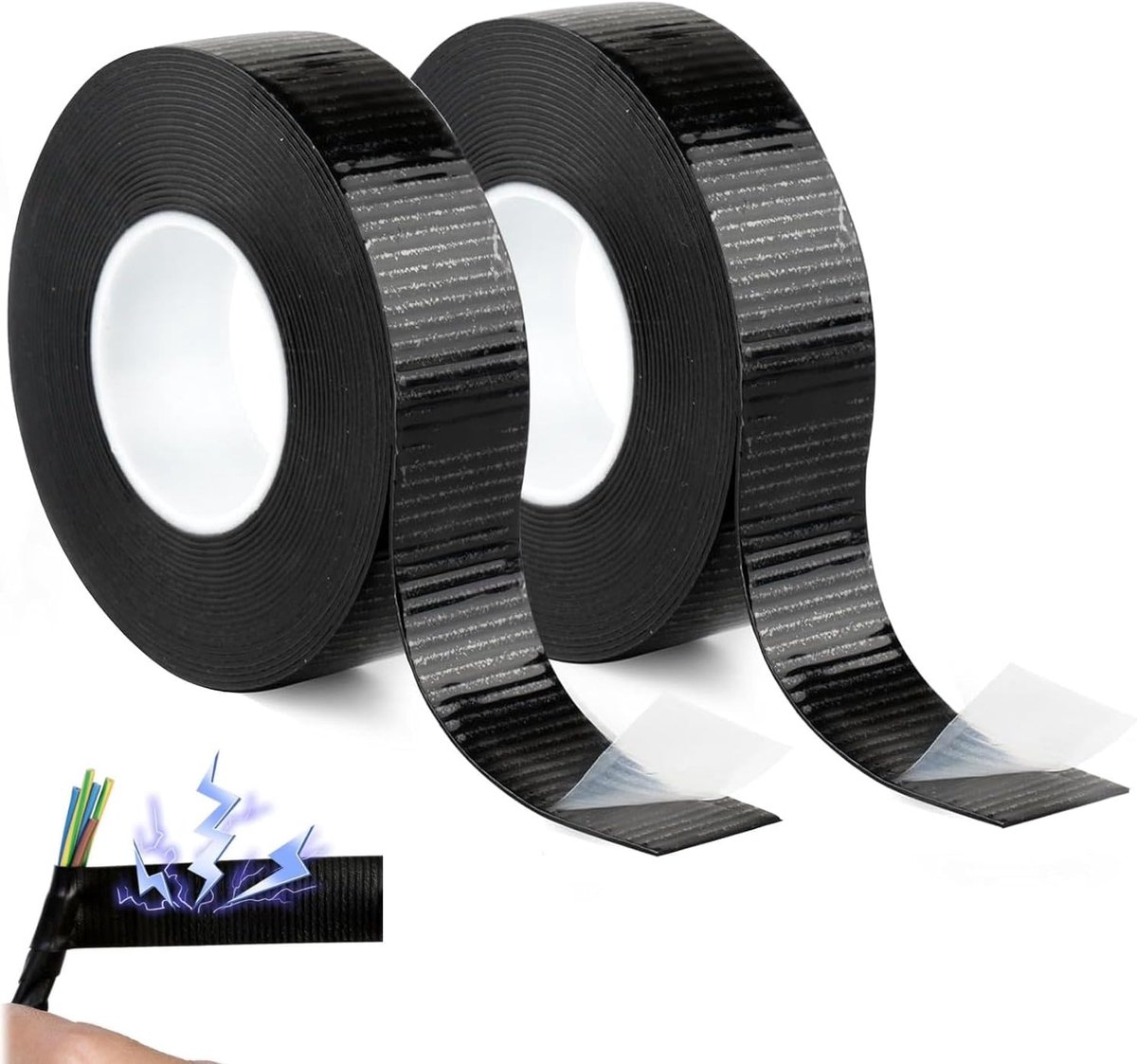 Butylband, 2 stuks, afdichtingstape, isolatieband, powertape, afdekband voor repareren, consolideren, afdichtband, 5 m x 23 mm x 0,8 mm