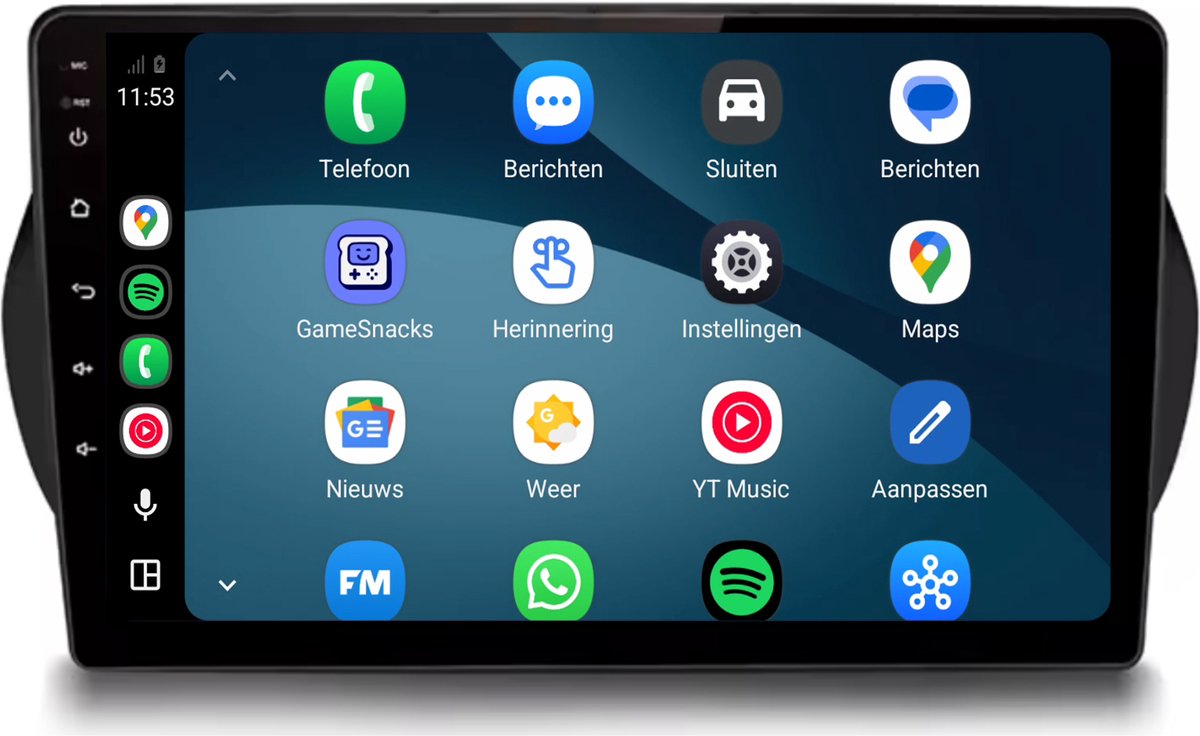 CarPlay autoradio geschikt voor Peugeot Bipper | 2008 t/m 2019 | Cartronix CTX-7057 | 2008 2009 2010 2011 2012 2013 2014 2015 2016 2017 2018 2019 | 9 inch | Android 15 | Draadloos Apple CarPlay & Android Auto | 2GB + 32GB | Bluetooth & Wifi