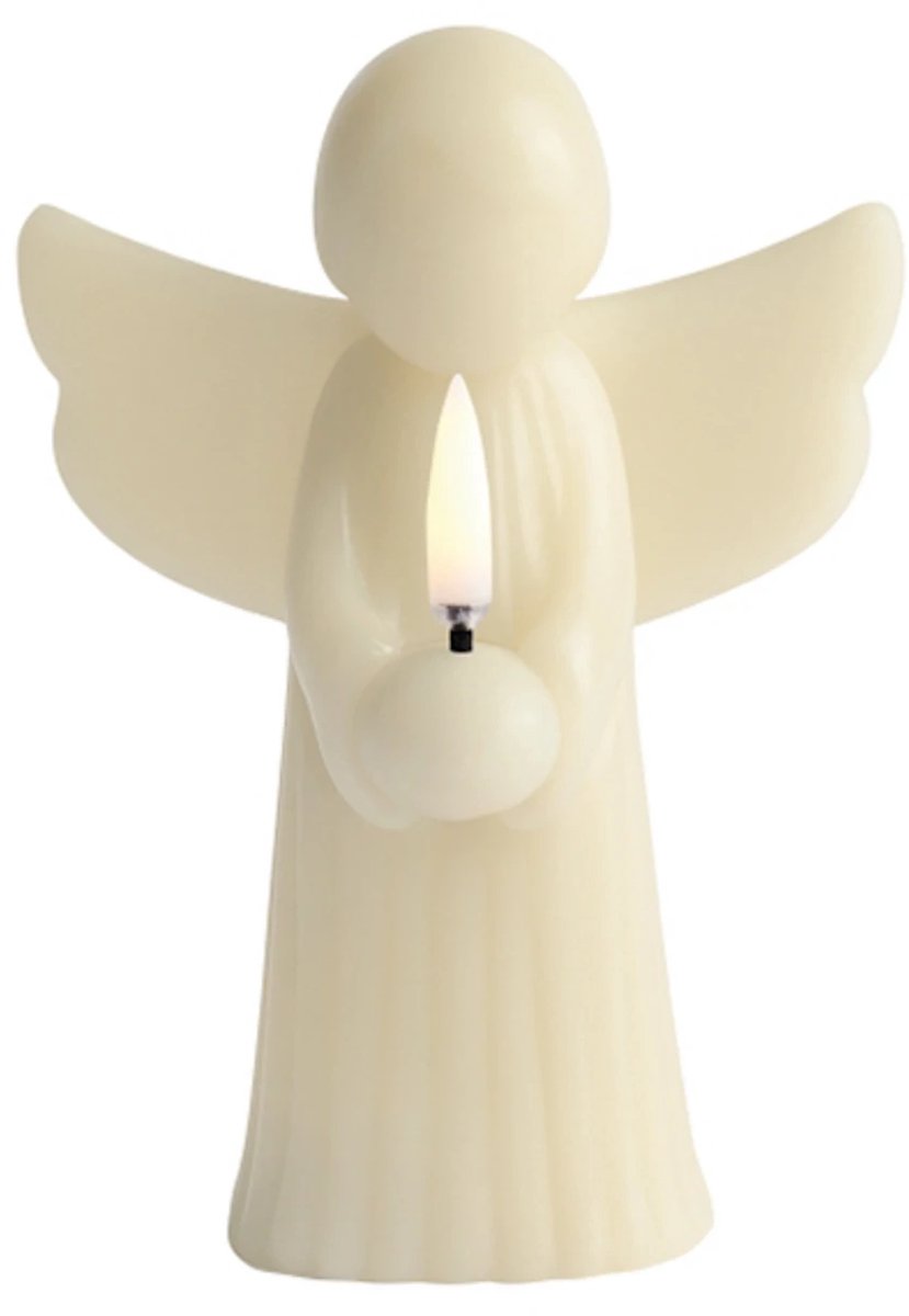 Uyuni ANGEL LED-kaars, crèmekleurig, was, hoogte 16 cm - Uyuni Lighting - op battarijen