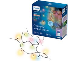 Philips Smart Lighting - Fairy Light Lichtslinger - Lengte: 20m - RGBIC - Gekleurd en instelbaar wit licht - Dimbaar - Werkt met de WiZ app - Wifi