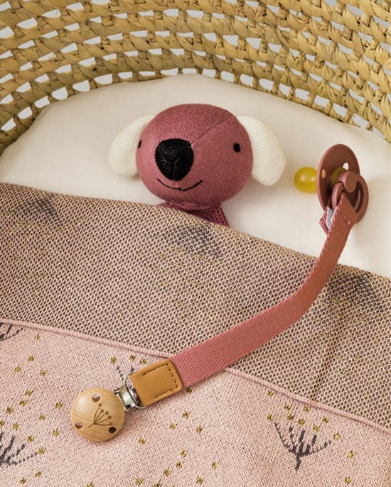 Fresk Knuffel - Knuffeldoekje - Tutpoppetje - Kraamcadeau voor Jongens en Meisjes - Baby Cadeau - Roze - Dachsy Ash Rose van Fresk — afbeelding 2
