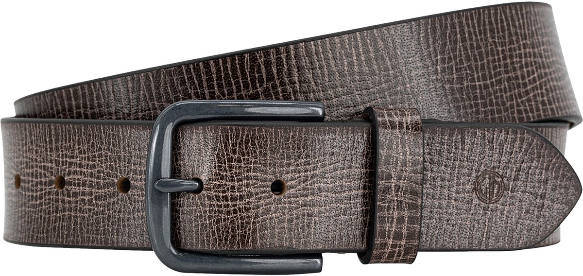 LINDENMANN leren heren riem - bruin