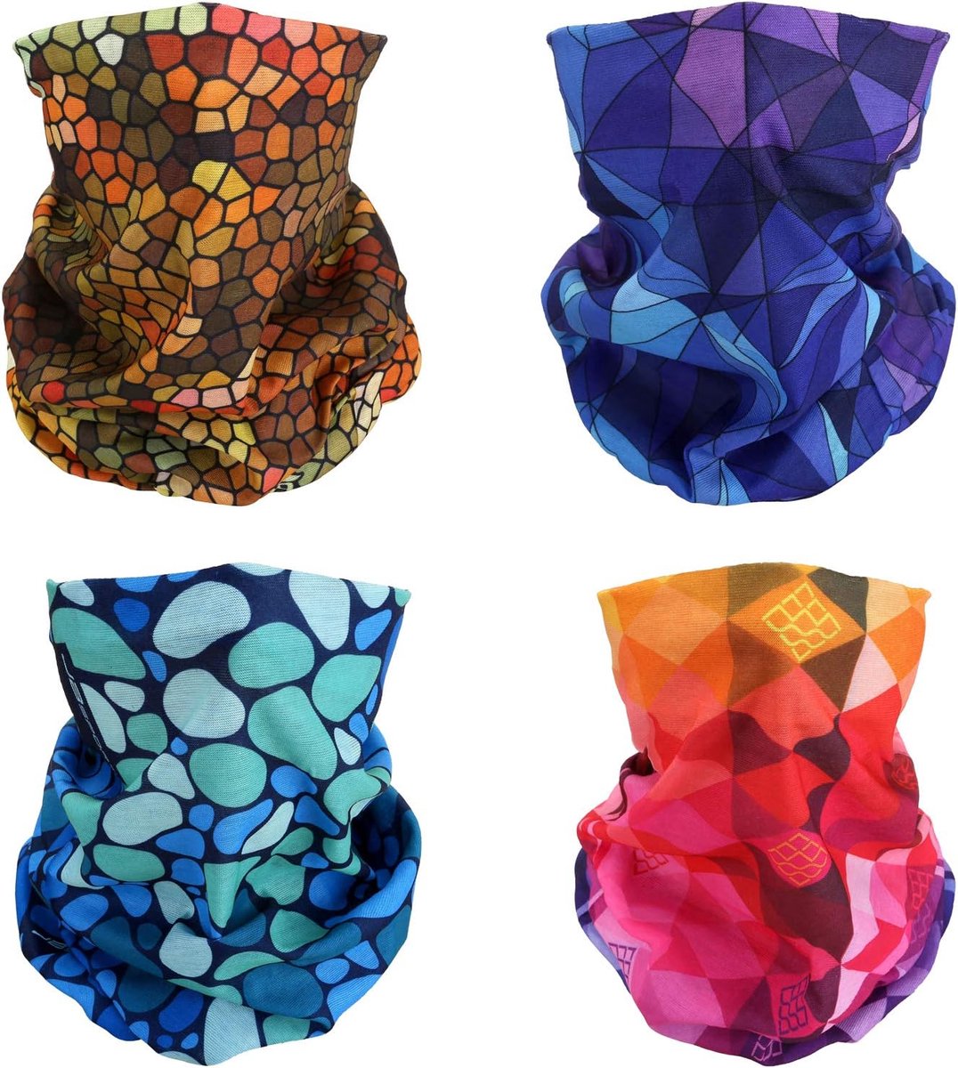4 multifunctionele hoofdband bandana bivakmuts voor vrouwen mannen