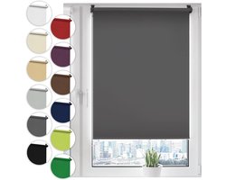 Verduisterend Rolgordijn Zonder Boren 50 x 210 cm Grijs
