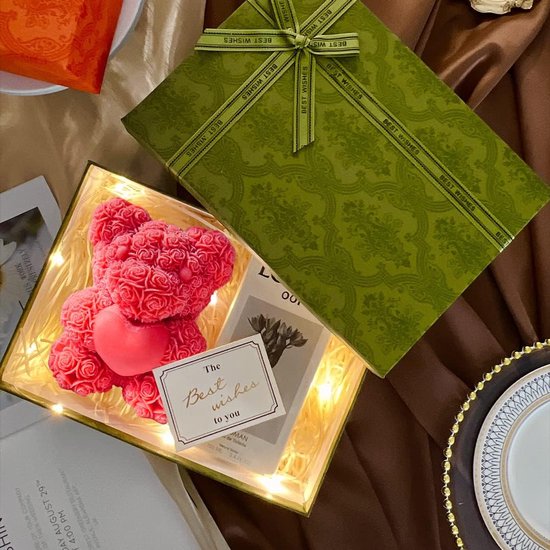 Beer Vorm Kaars Mal, Liefde Beer Zeep Siliconen Mallen, Kaars Epoxy Mold Hars Gietvorm voor DIY Kaars Maken Aromatherapie Wax Soaps Polymeer Klei Woondecoratie (Wit) — afbeelding 3