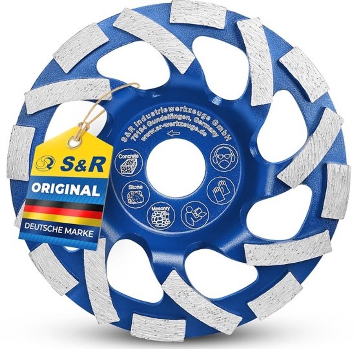 Diamantbeker Slijpschijf 125 mm voor Haakse Slijper - Ideaal voor Beton, Vloer, Muur, Graniet en Natuursteen