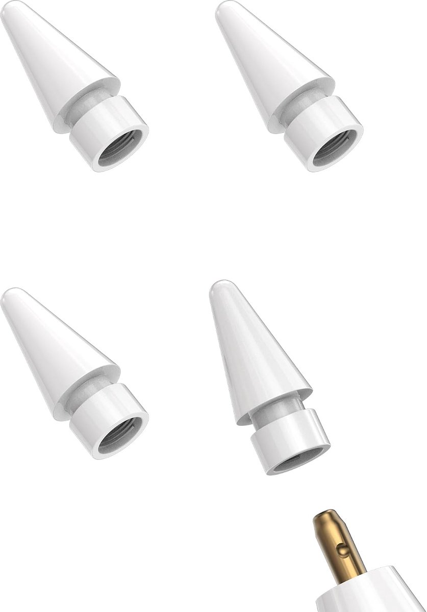 Tips voor Apple Pencil 1e Generatie 2e Generatie (4 Pack) Penil Stylus Vervanging Penpunten Pen Tip Gen 2 Ipencil Accessoires Compatibel voor Ipad Tablet Touch Accessoire Eerste Gen