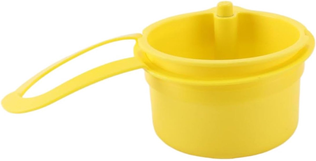 Gootsteenzeef. Afvoerfilter voor kraan met mandje voor het afvoeren van voedselresten in de keuken (geel)