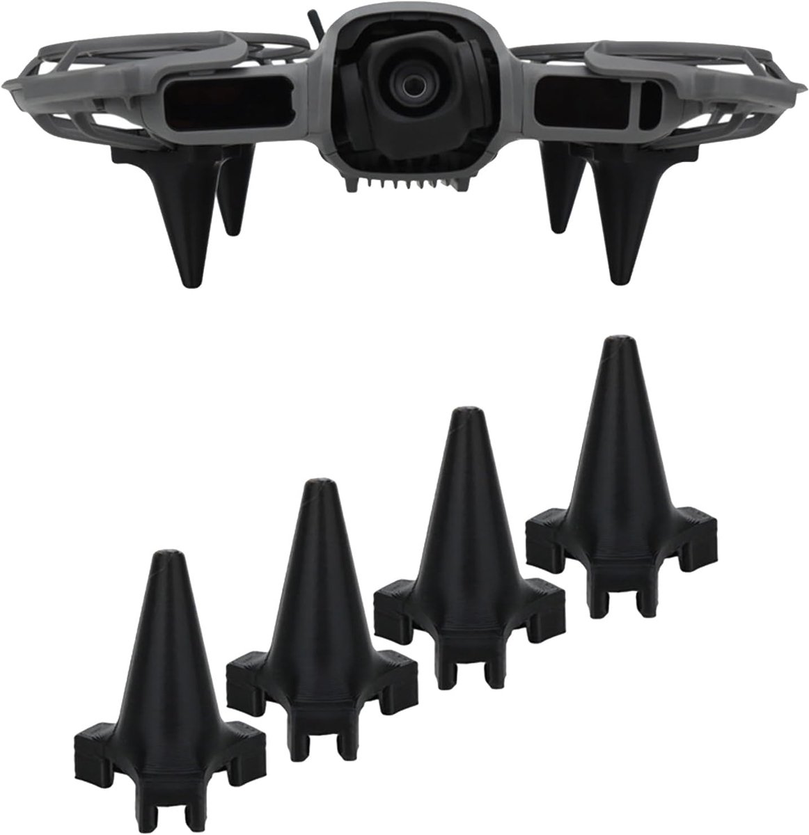 Hoogte verstelbaar landingsgestel voor DJI NEO 2, 4 stuks anti-slijtage beschermende beugels, 1,6 cm hoogteverhoging, eenvoudig te installeren en te verwijderen, krasbestendig, veilige landing