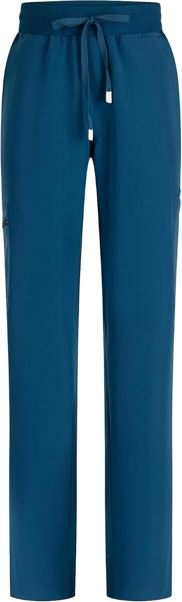 Mauri Medische slip broek halve jogger 7 zakken met elastische tailleband en achterzakken ziekenhuis uniformbroek met elastaan
