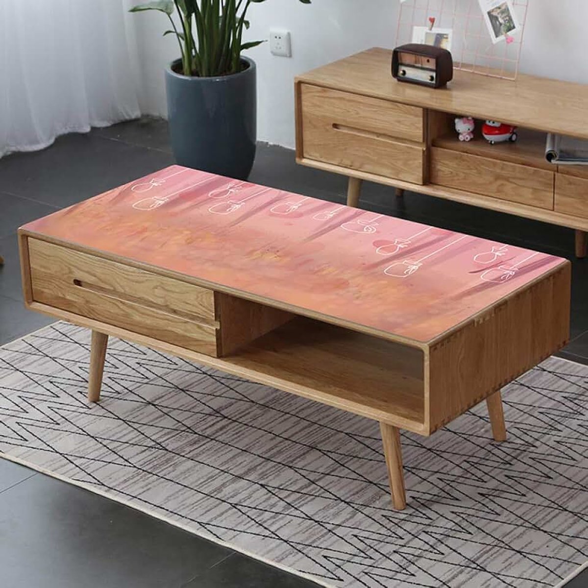 Tafelkleed pvc zacht plastic glas woonkamer vergaderruimte waterdichte anti-hete TV kast salontafel
