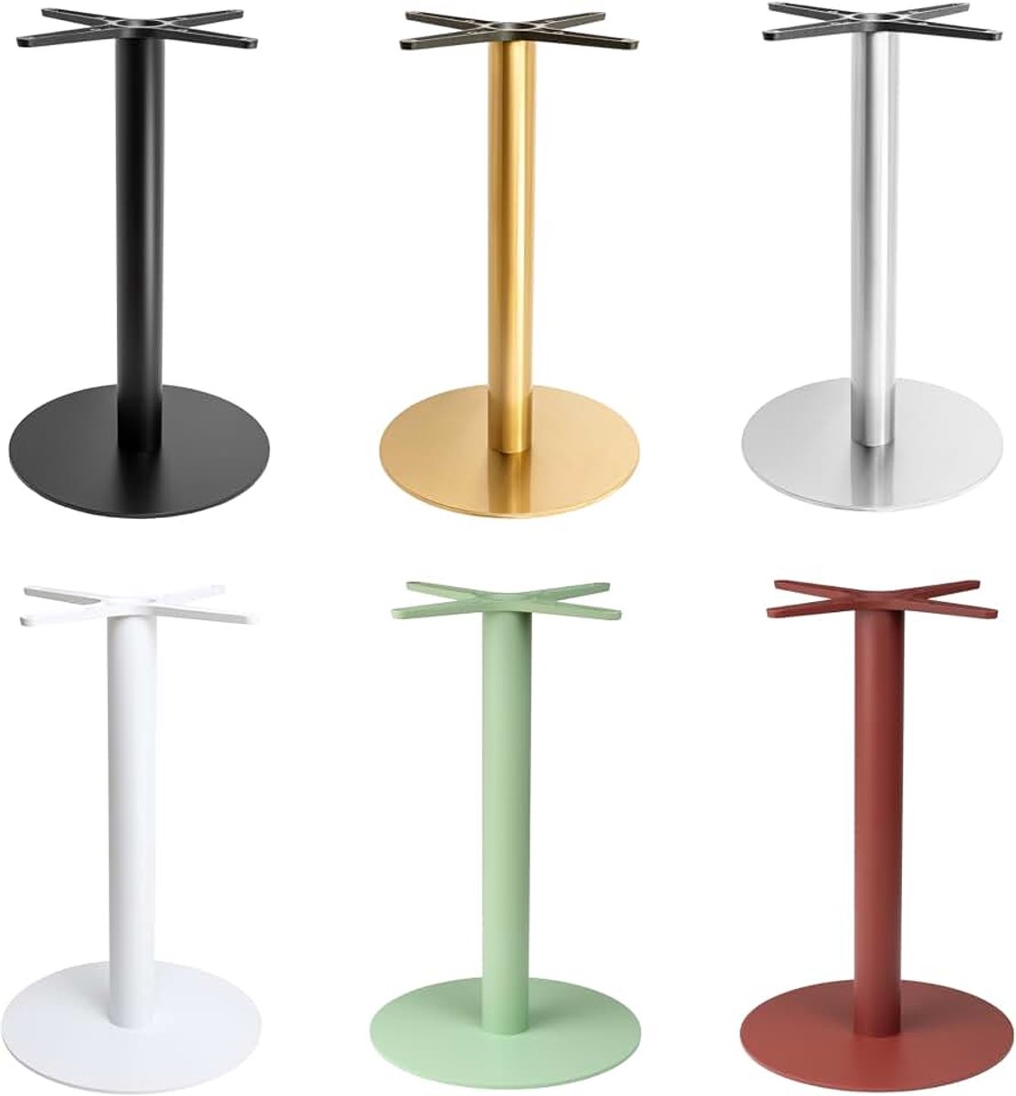 Goods Berlin 1 x bistrotafelframe, enkel rond, 14 kg, gegalvaniseerd metaal, 72 cm, voor horeca, voor tafelbladen tot 75 x 75 cm of 80 cm diameter