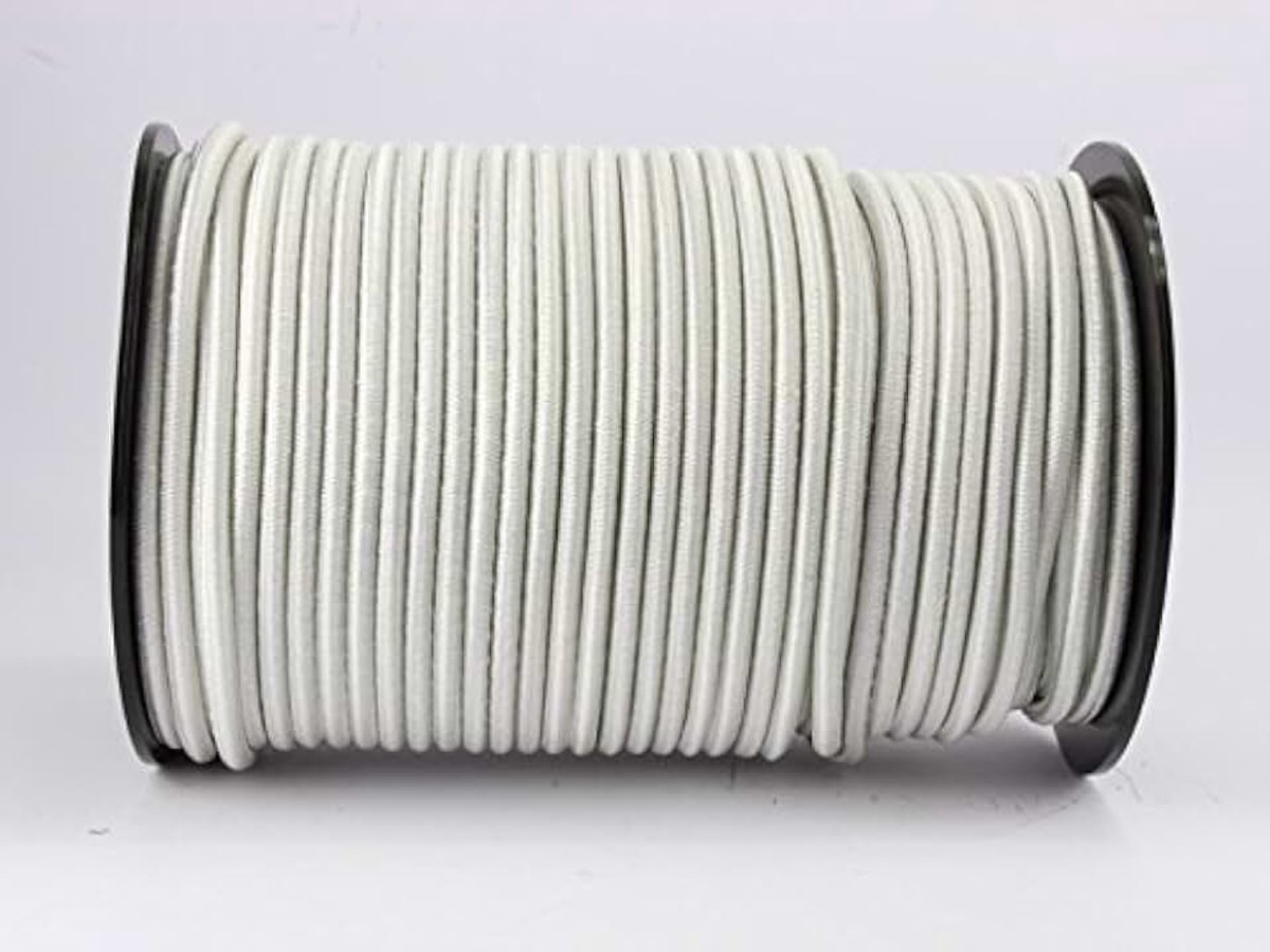 10 m expandertouw 6 mm wit rubberen touw dekzeiltouw spankabel elastisch touw zeil