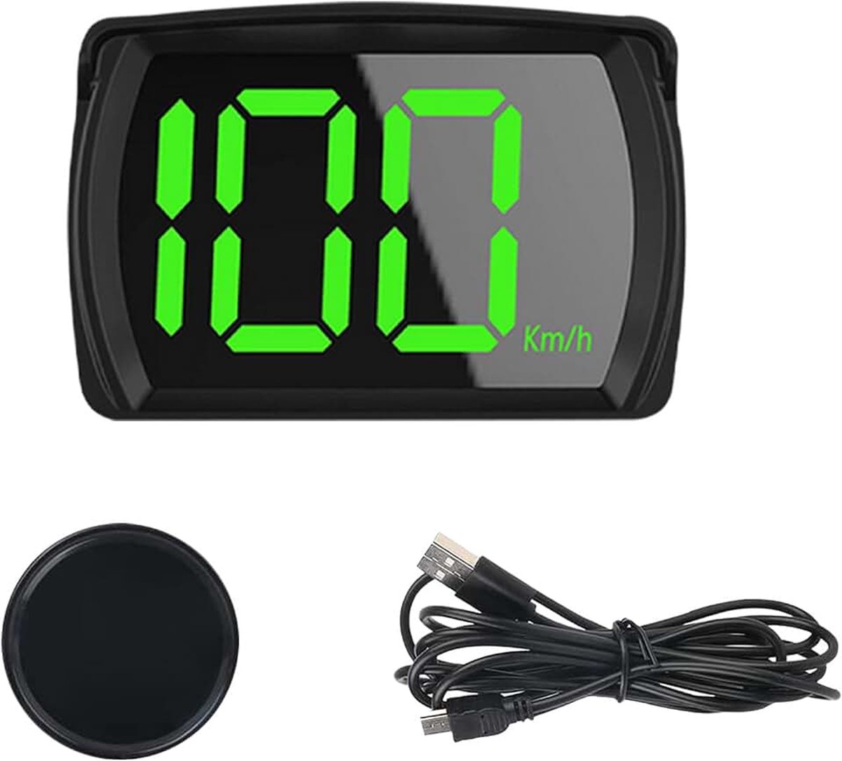 Auto Digitaal HUD Head Up Display: Snelheidsmeter GPS Auto 8,0 * 5,4 cm Tachometer Wiel, Fietscomputer met LCD-Scherm, Snelheidsmeter Geschikt voor Alle Soorten Auto's