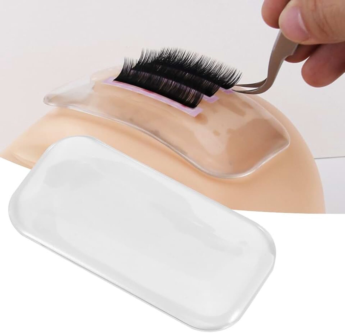 Zachte siliconen pad, wasbare en herbruikbare make-up wimperverlengingstool, dikker valse wimpers lijmpalet, individueel gebruik in de salon(2#)