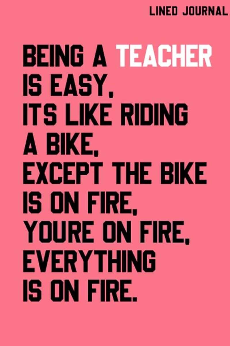 Easy, Teacher Notebook, Funny Teacher Journal, Back to School Journal: Lined Notebook, 100 Pages, (6 x 9 in)