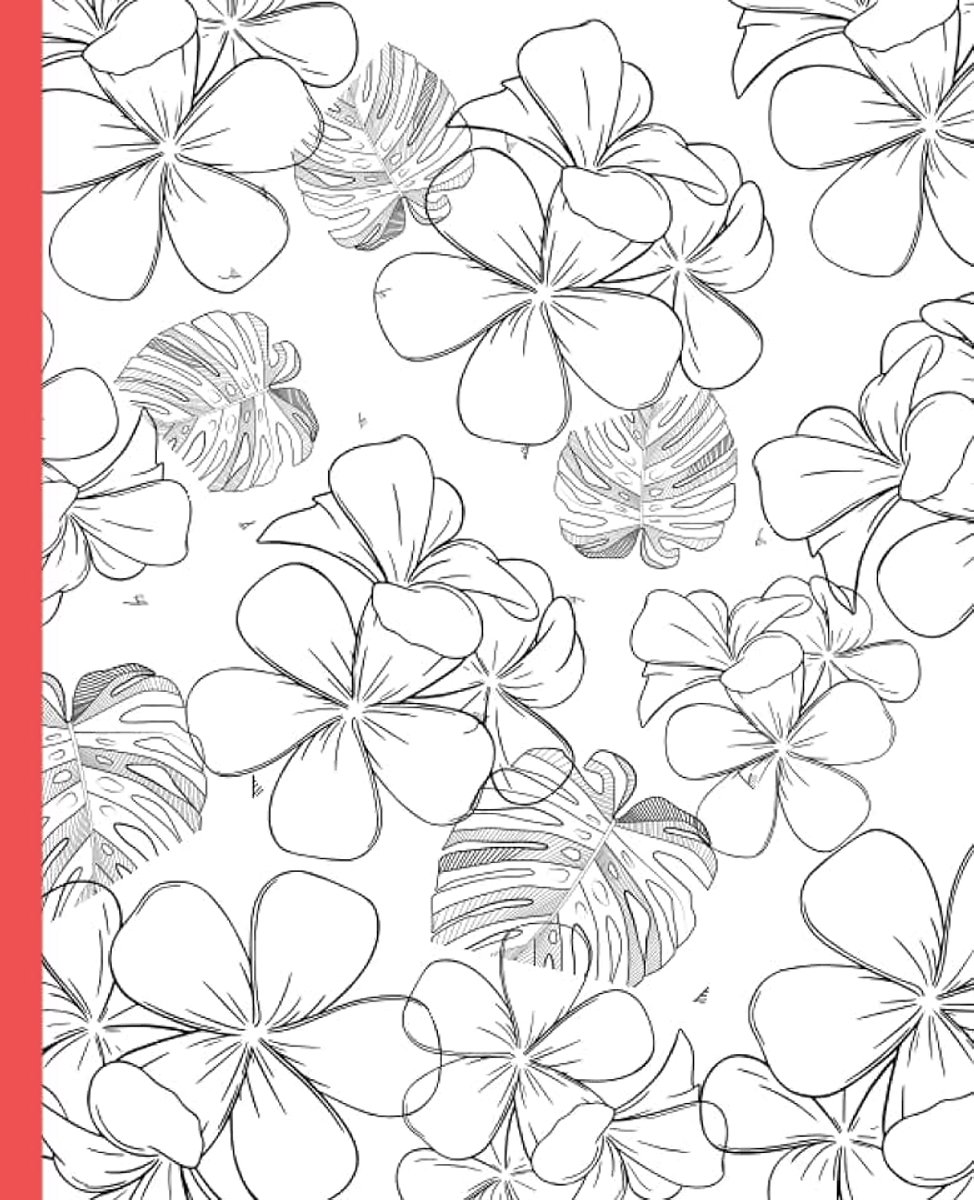 Print Notebook: Hawaiian Print Composition Notebook | 170 pages 7.5 x 9.25"