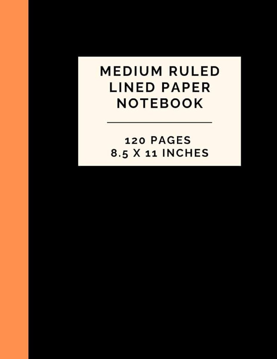 Trim Medium Ruled Lined Paper Notebook 120 Pages 8.5 x 11 Inches: Gifts for Students, Workers, and Writing Down Notes