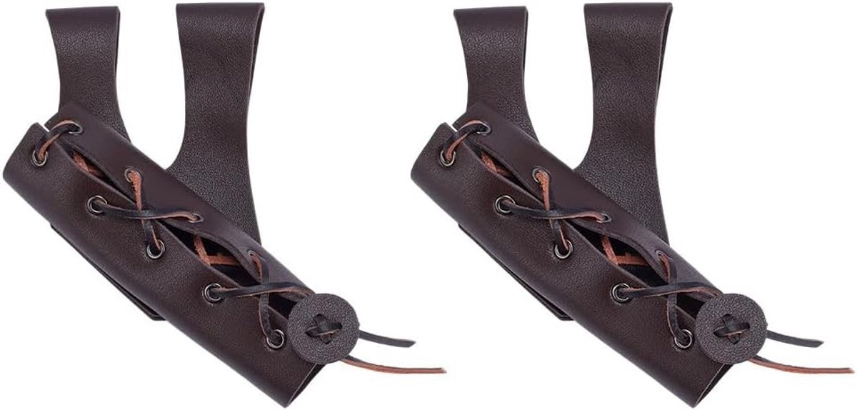 Middeleeuwse Zwaard Holster van Leer - Verstelbare Zwaard Schede voor Halloween en Renaissance Kostuums - Bruin Kleur en Stijlvol Ontwerp