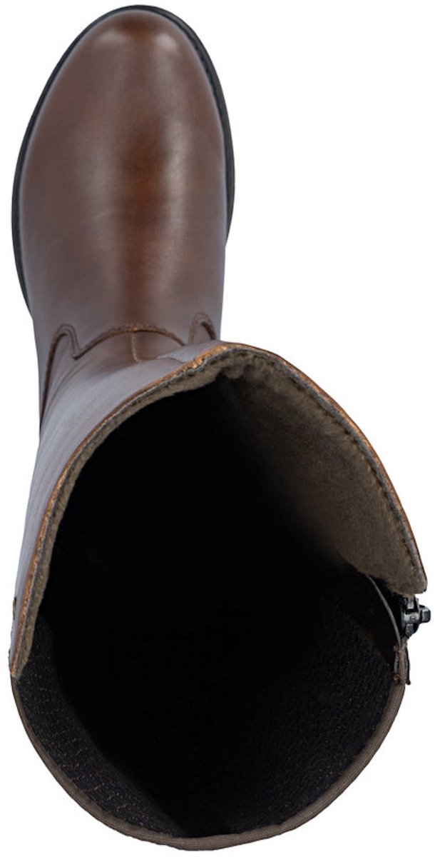 Rieker art Z9591 29 bruin leer stretch kuit rits dames maat 40
