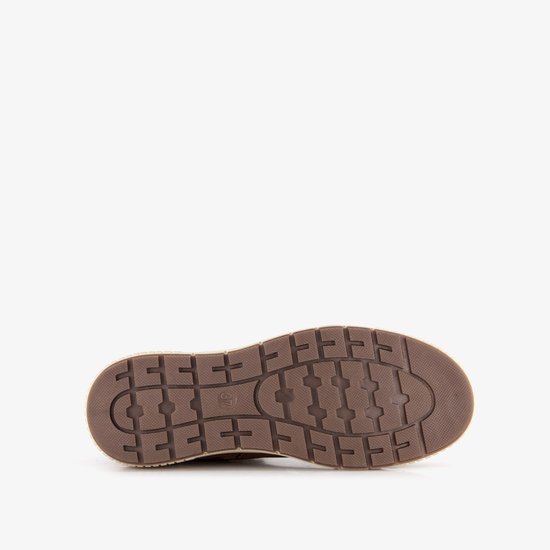 Zool van bruine leren hoge sneaker